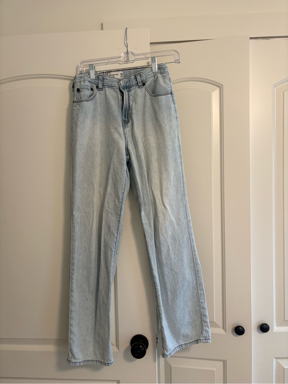 abercrombie kids Light Blue Straight-Leg Jeans